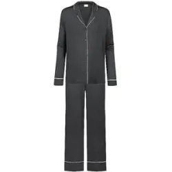 MEY Pyjama PURE CHIC thunder grey grau   M damen
