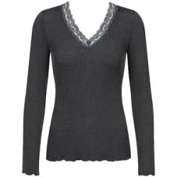 MEY Langarmshirt WOOL EXPRESSIVE thunder grey grau   L Damen