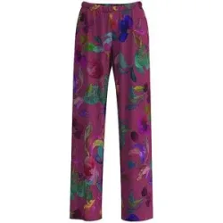 MEY Pyjamahose COSMIC GARDEN crushed berry beere   XL Damen