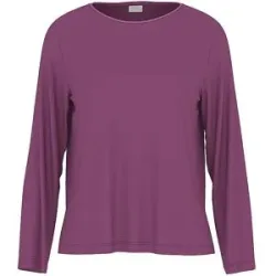 MEY Pyjama Langarmshirt PURE CHIC crushed berry beere   L damen