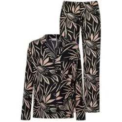 MEY Pyjama VIVID BLOOM schwarz schwarz   S Damen