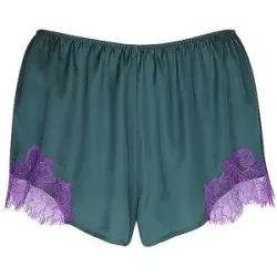 MEY Pyjamashorts POETRY LUXURY mystic jade dunkelgrün   XS Damen