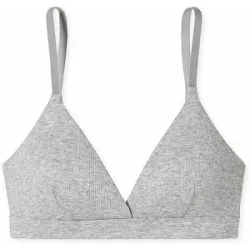 SCHIESSER BH mit herausnehmbaren Pads RIB grau mel hellgrau   75C Damen