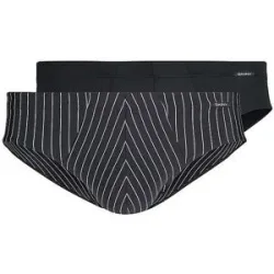 SKINY Brasil-Slip 2er Pkg. MICRO MULTIPACK blackstripe selection schwarz   S