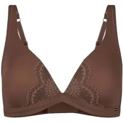 SKINY BH ohne Bügel MICRORNAMENTS deep taupe braun   75A Damen