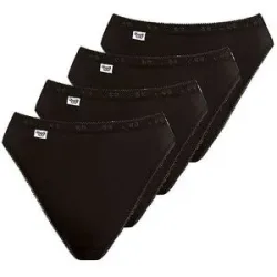 SLOGGI Slip 4er Pkg BASIC 3 plus 1 schwarz schwarz   40 Damen