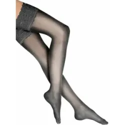 WOLFORD Strümpfe Satin Touch 20 Stay-Up (black) schwarz   L damen
