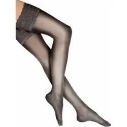 WOLFORD Strümpfe Satin Touch 20 Stay-Up (nearly black) grau   M Damen