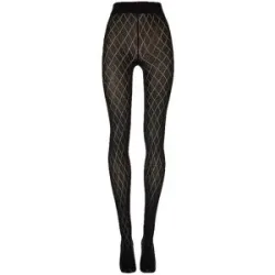 WOLFORD Modestrumpfhose  COTTON DIAMOND  black schwarz   L Damen