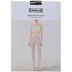 WOLFORD Modestrumpfhose INFINITE ROSE NET black schwarz   S damen