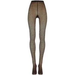 WOLFORD Modestrumpfhose WAVE 25 roasted tea / black grau   S Damen