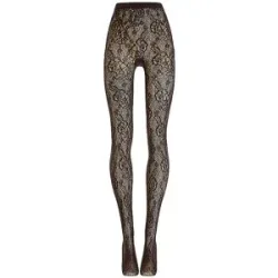 WOLFORD Modestrumpfhose INFINITE ROSE NET dark wood braun   L Damen