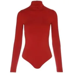 WOLFORD Body  SEAMLESS WOOL crimson dunkelrot   S Damen