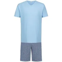 MEY Pyjama dream blue  hellblau   S herren