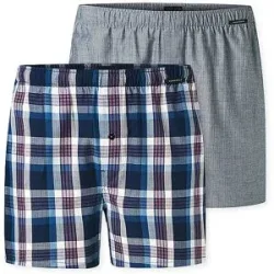 SCHIESSER Boxershorts 2er Pkg. sortiert 3 blau   S herren