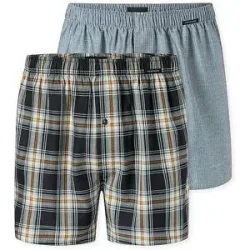 SCHIESSER Boxershorts 2er Pkg sortiert 7 blau   XXL herren