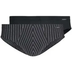 SKINY Brasil-Slip 2er Pkg. MICRO MULTIPACK blackstripe selection schwarz   L