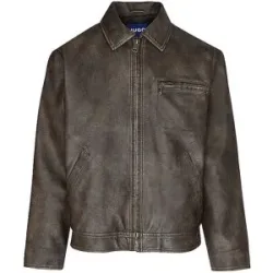HUGO Jacke in Lederoptik BLAKER braun   M Herren
