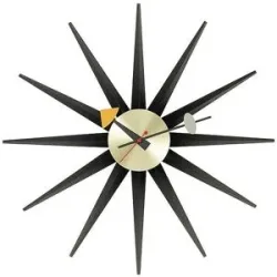 VITRA Wanduhr Sunborst Clock 47cm (Messing/Schwarz) schwarz baby