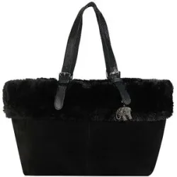 ANOKHI Ledertasche - Shopper  schwarz Damen