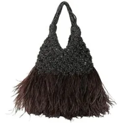 HIBOURAMA Tasche - Henkeltasche VANNIFIQUEPLUME grau Damen