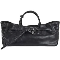 MARGESHERWOOD Ledertasche - Schultertasche GRANDMA USED BAG schwarz damen
