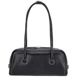 MARGESHERWOOD Ledertasche - Schultertasche SOFT BOSTON EW schwarz Damen
