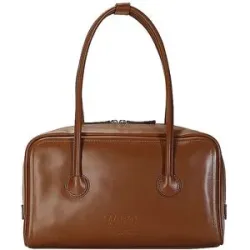 MARGESHERWOOD Ledertasche - Schultertasche SOFT BOSTON  braun Damen