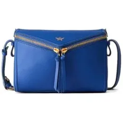 MCM Ledertasche - Schultertasche DIAMOND Small  blau Damen