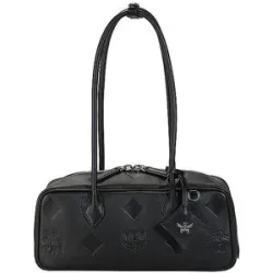MCM Ledertasche - Schultertasche AREN Small schwarz Damen