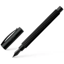 FABER-CASTELL Füllhalter Ambition Italic Breit Obsidian Black schwarz