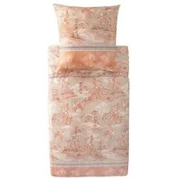 BASSETTI Satin Bettwäsche  70x90cm / 140x200cm ACQUAFORTE Terrakotta orange