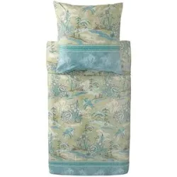 BASSETTI Satin Bettwäsche 70x90cm / 140x200cm ACQUAFORTE  Gruen mint