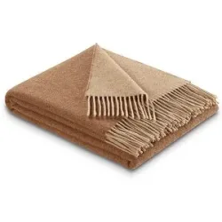BIEDERLACK Tagesdecke PLAID CASHMERE 130x170cm Camel Beige camel