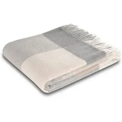 BIEDERLACK Tagesdecke PLAID CASHMERE 130x170cm Pleasant Stone hellgrau