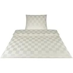 ELEGANTE Damast-Bettwäsche  70x90cm/140x200cm (Creme) creme