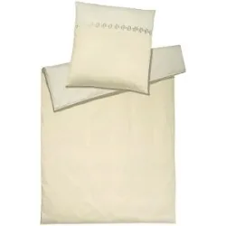 ELEGANTE Satin Bettwäsche 70x90cm  / 140x200cm EL GRECO Natur  creme baby