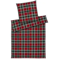 ELEGANTE Flanell Bettwäsche MANCHESTER 70x90cm/140x200cm Rot rot