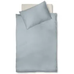 FLEURESSE Satin Bettwäsche Royal 70x90cm / 140x200cm Pearl Blue hellgrau
