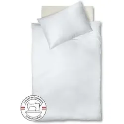 FLEURESSE Satin Bettwäsche Royal Uni 140x220cm Silber hellgrau
