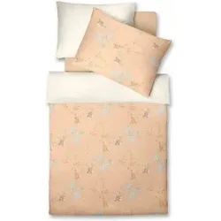 FLEURESSE Satin Bettwäsche BED ART 70x90cm/140x200cm Peach orange