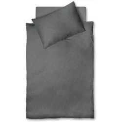 FLEURESSE Satin Bettwäsche 70x90cm/140x200cm MODERN LIFE B Stone grau