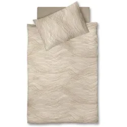 FLEURESSE Satin Bettwäsche  MODERN LIFE 70x90cm / 140x220cm Sandstone creme