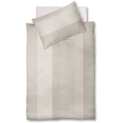 FLEURESSE Satin Bettwäsche  MODERN CLASSIC 70x90cm / 140x220cm Sandstone creme baby