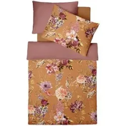 FLEURESSE Satin Bettwäsche 70x90cm/140x200cm BED ART Cinamon Spice orange