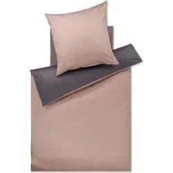 JOOP! Satin Bettwäsche 70x90cm/140x200cm MICRO PATTERN Rose/Grau rosa