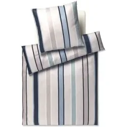 JOOP! Satin Bettwäsche Banks 70x90cm/140x220cm Ocean hellblau