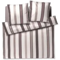JOOP! Satin Bettwäsche Branks 2x 70x90cm / 200x200cm Stone hellgrau