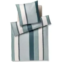 JOOP! Satin Bettwäsche HERRINGBONE STRIPES 70x90cm/140x220cm Emerald dunkelgrün