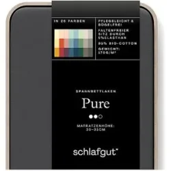 SCHLAFGUT Jersey Spannleintuch PURE 180x200cm Grey Deep XL grau